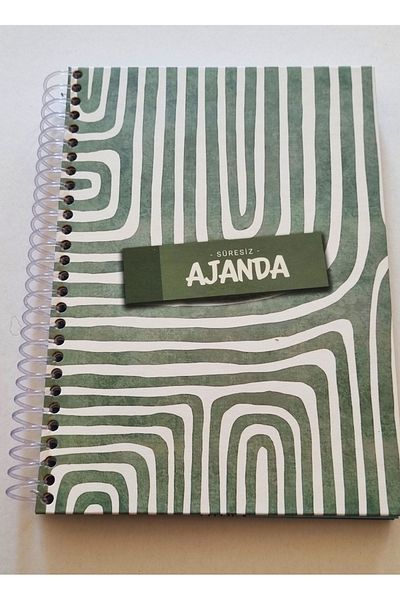 Modellino Agenda fără timp pe spirală de 200 de coli cu autocolante colorate Ufen A4 copertă rigidă