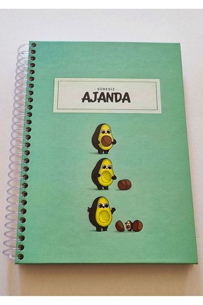 Modellino Σκληρό εξώφυλλο 200 φύλλων Spiral Bound Agenda Ufen A4 με πολύχρωμα αυτοκόλλητα