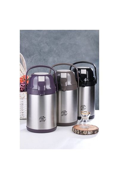 Cooker Double Layer Stainless Steel 2.5 Liter Thermos Black Ckr2007