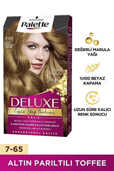 Palette Deluxe Saç Boyası 7-65 Altın Parıltılı Toffee