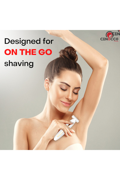 CENOCCO Face and body shaver, Cenocco, Waterproof, Rechargeable, White/Gold