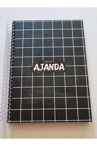 Modellino Agenda fără timp pe spirală de 200 de coli cu autocolante colorate Ufen A4 copertă rigidă
