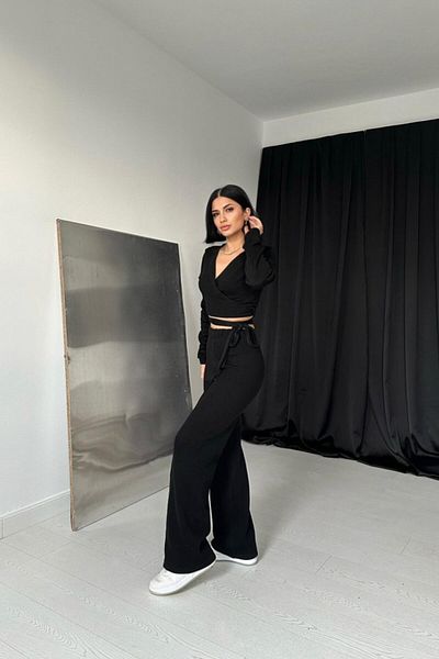 Viyamo Black Knitwear Set