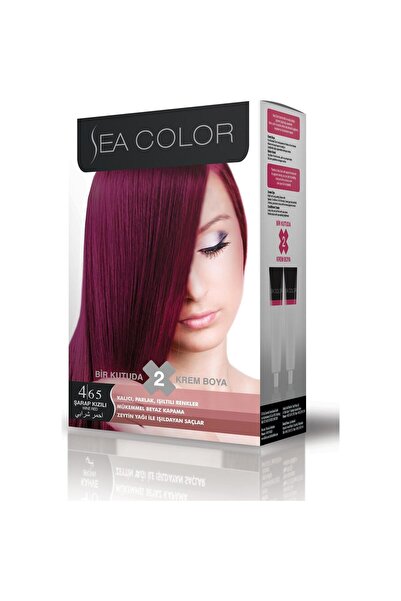 Sea Color Saç Boyası 4/65 Şarap Kızılı