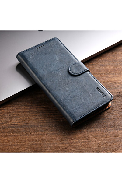 Choice جراب جلدي أزرق قابل للطي لهاتف Galaxy A52 و 52S، متوافق مع هواتف A55 و...