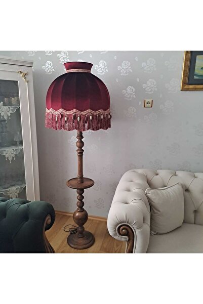 AYDIN SHOP Bordo Şapka Ve Ahşap Ayak