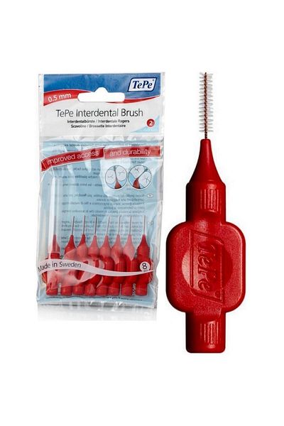 TePe Red 0.5 mm Delil Brush Interface Delist