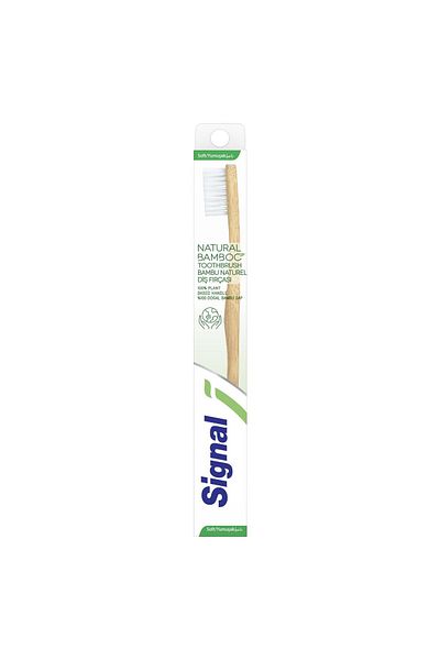 Signal فرشاة أسنان من الخيزران الطبيعي ناعمة