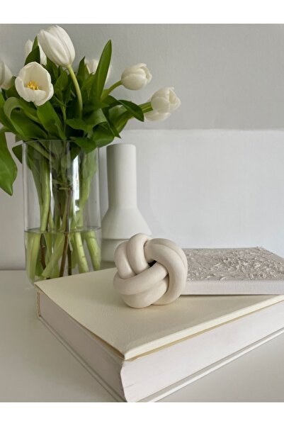 LİNECRAFT Düğüm Şeklinde Dekoratif Obje, Kitap Tutucu 10cm Büyük Pinterest Model