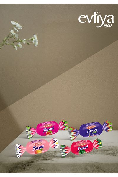 Evliya Şekerleme Favorite Fruit Flavored Toffe Candy 350 Gr