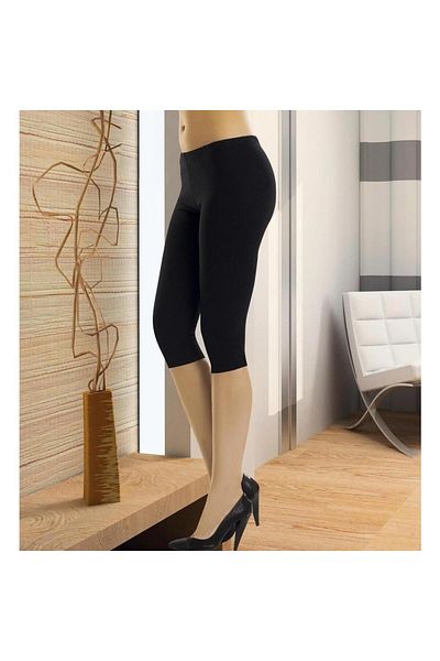 Anıt 3255 Knee Length Flat Leggings Black Size XL