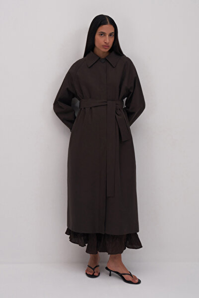 Mathilda Store Kadın Kahverengi Liora Maxi Trençkot