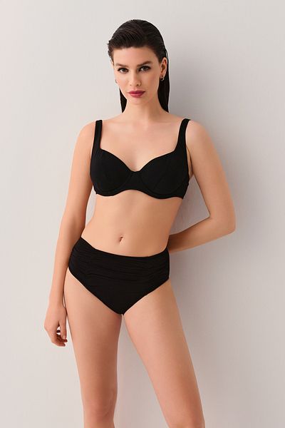 SUWEN Draped Relaxed Fit Bikini Bottom