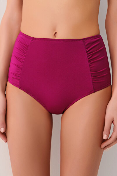 SUWEN Yüksek Bel Pileli Bikini Alt