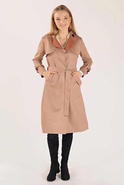 modabirsen Καμπαρντίνα με ζωσμένες καστόρινες μπότες