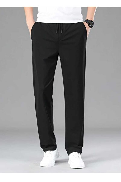 UYN SPORT Άνετο φαρδύ μαύρο φούτερ - ίσιο πόδι