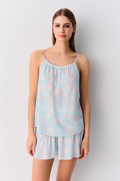 SUWEN Shiny Shorts Set