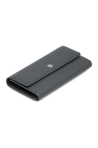 Tergan Navy Blue Leather Women's Wallet - S1Cb 00005719 -A38