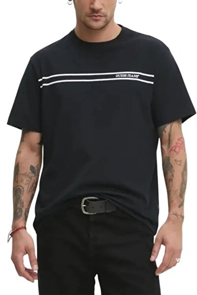 Guess Чоловіча футболка Gj Chest - Чорна