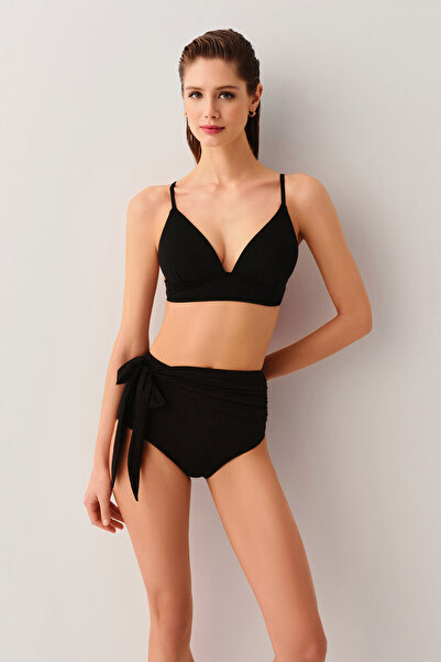 SUWEN Yüksek Bel Bağcıklı Bikini Alt