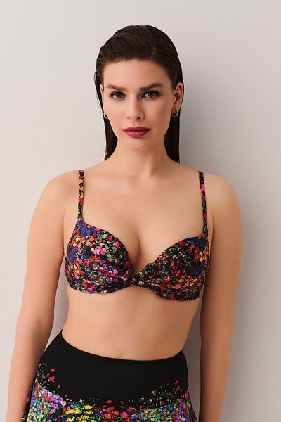 SUWEN Garden Front Lace Full Padded Bikini Top