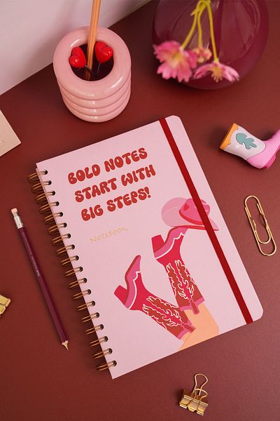 Matt Notebook B5 17X24 cm Spiral Elastic Dotted Undated Notepad Drawing