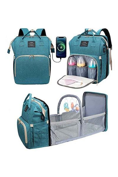 COOYA New Style Multifunctional Portable Mommy Bed Backpack With Mosquito Net For Baby (Blue)