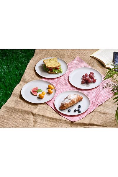 Bayev Picnic Set for 6 People - Picnic Set with Carrying Storage Bag - 31 Piece Picnic Organizer Gray