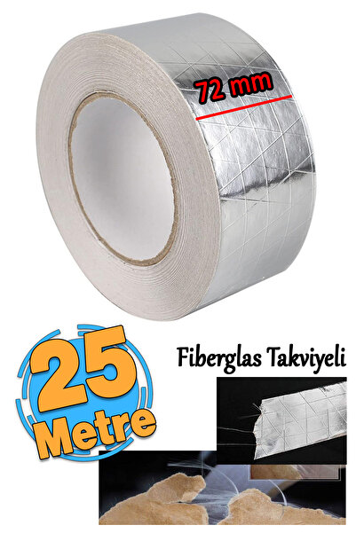 Badem10 Yapışkanlı Fiberglas Lif Takviyeli 72 mm x 25 Metre Yanmaz Soba Borus...