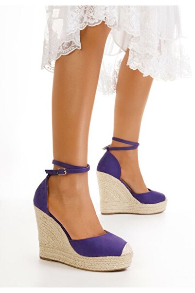 B T Shoes Σανίζα μωβ σανδάλια πλατφόρμας