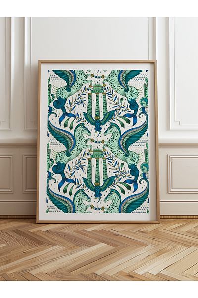 HOMEPACK Единична картина в дървена рамка, единичен плакат, картина TK/1052
