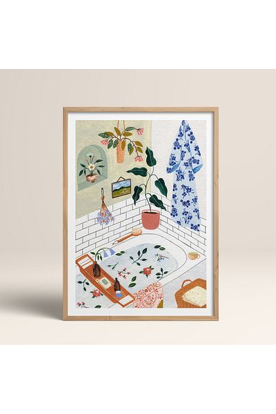 HOMEPACK Единична картина в дървена рамка, единичен плакат, картина TK/1063