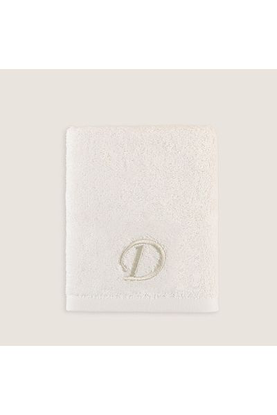 Chakra 50x90 Cm Ecru Solid Embroidered Face Towel