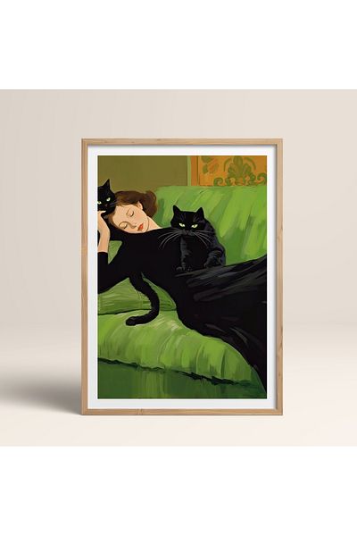 HOMEPACK Единична картина в дървена рамка, единичен плакат, картина TK/1058