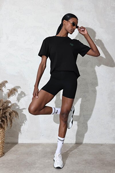 5in1Canpolat Black Short Biker Leggings