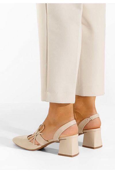 B T Shoes Pantofi Cu Bareta Tanada Bej