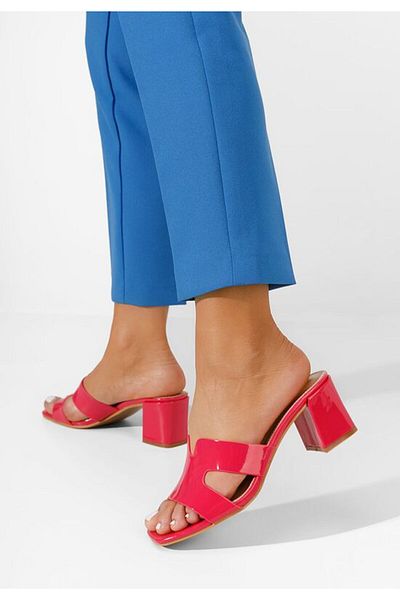 B T Shoes Alemena fuchsia heeled slippers