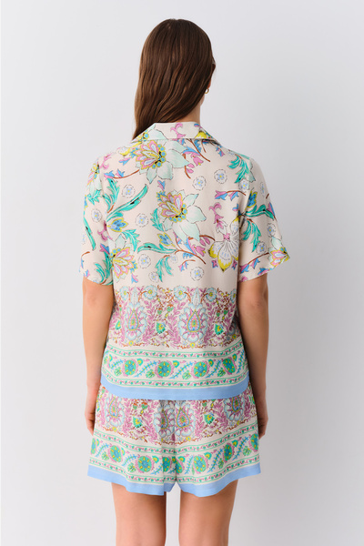 SUWEN Σετ πιτζάμες με γιακά πουκάμισο Harley