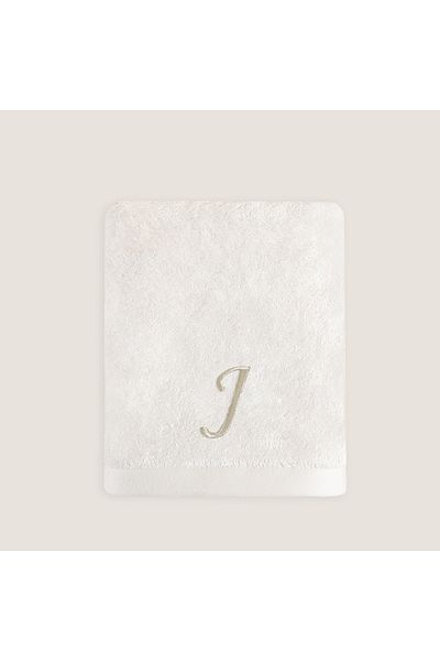 Chakra 50x90 Cm Ecru Solid Embroidered Face Towel