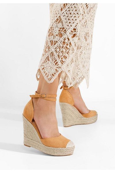 B T Shoes Sandale cu platforma Saniza camel