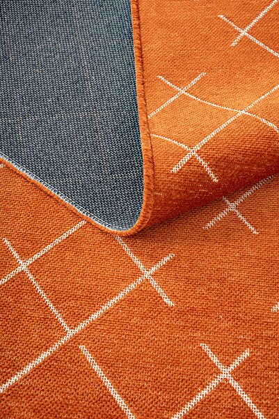 Lorente Home Mia Viscose Woven Carpet Non-Slip Base Washable Tile White Living Room Kitchen Carpet 1401