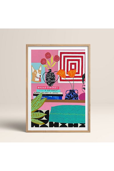 HOMEPACK Единична картина в дървена рамка, единичен плакат, картина TK/1062