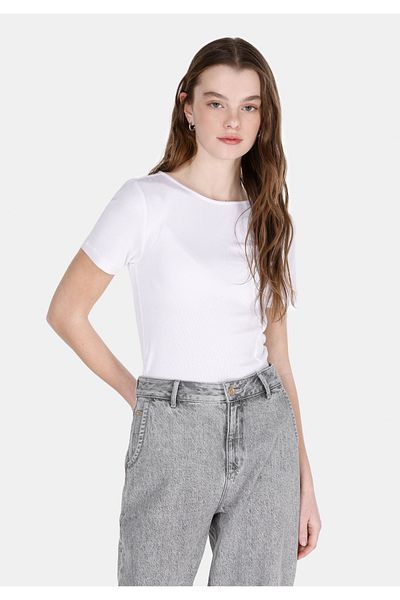 Colin's Slim Fit Women's White Short Sleeve T-Shirt
