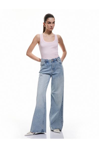 Koton Slim Fit Sleeveless U-Neck Women's Ribbed Undershirt