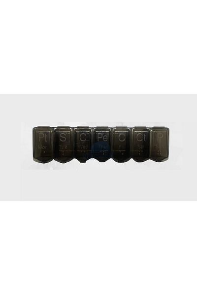 RAJ Weekly Daily Medicine Storage Box - Black 7-Day Medicine Storage Container