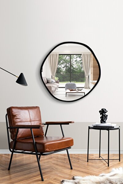 CG HOME Asimetrik Ayna, Duvar Aynası, Konsol Aynası, Çerçeveli Ayna 60CM