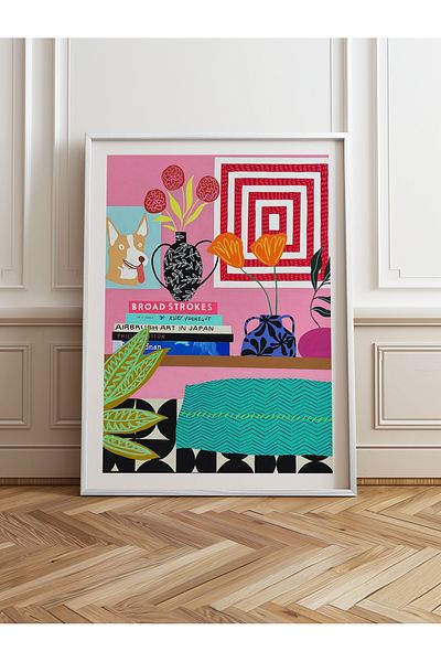 HOMEPACK Single Wooden Framed Painting One Piece Poster Painting Tk/1062