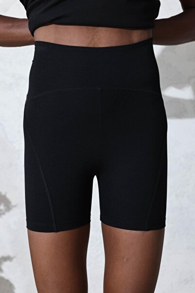 5in1Canpolat Black Short Biker Leggings