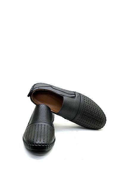 grado Genuine Leather Summer Perforated Confort Sole Stitched Glossy Black 140-12