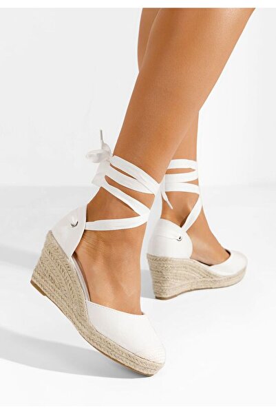 B T Shoes εσπαντρίγιεσ ψηλεσ Vilena λευκά